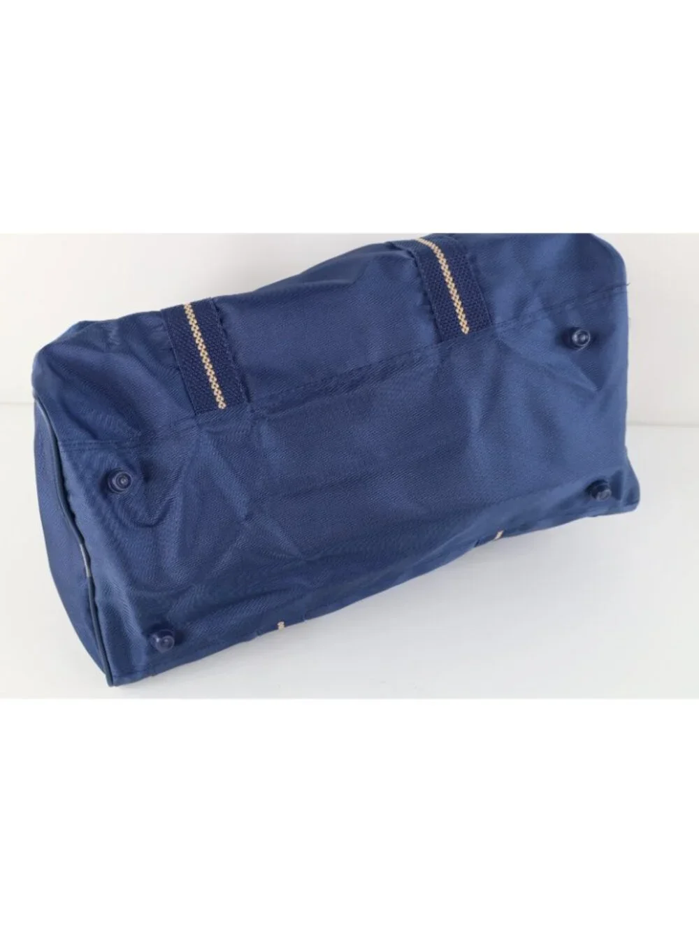 Vintage 80s 90s Givenchy Spell Out Handled Duffel Bag Gym Bag Weekender Blue